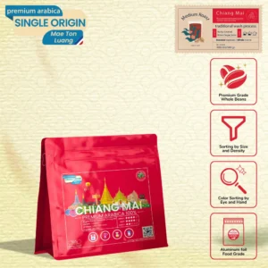 Chiang Mai Coffee Beans Mae Ton Luang Medium 200g Side